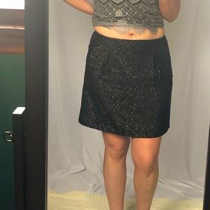 Gap 10 black shimmer mini skirt EUC